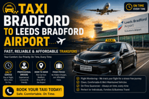 Taxi Bradford to Leeds Bradford Airport